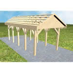 Malchow MO master 305x723 cm Mittel (723 cm) | ohne Pfannen u. Entwässerung | Fichte KVH natur