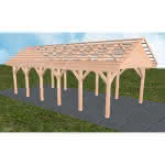 Meldorf LO natur 405x903 cm Lang (903 cm) | ohne Pfannen u. Entwässerung | Lärche natur