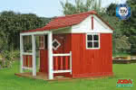 Spielhaus Ida, 200x180 cm Rot-Weiß