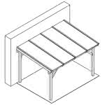 Terrassendach mit Steg-Doppelplatten master 406x300 cm 406x300 cm | Fichte KVH naturbelassen