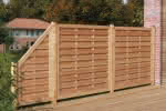 Sichtschutzzaun Livorno 180x180 cm geschlossen Lärche/Douglasie naturbelassen 180 x 180 cm geschlossen