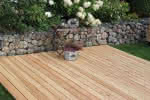 Günstig: Terrassendielen-Set aus 27x145 mm europ. Lärche glattes Profil, Größe 4,00 x 4,00 m 4,00 x 4,00 m 