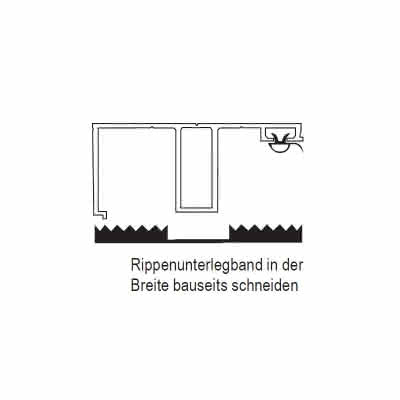 Deckprofil Rand A2, 60x28 mm, für 16 mm Stegplatten 