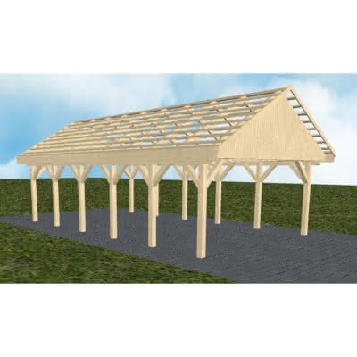 Minden LO master 505x903 cm Lang (903 cm) | ohne Pfannen u. Entwässerung | Fichte KVH natur