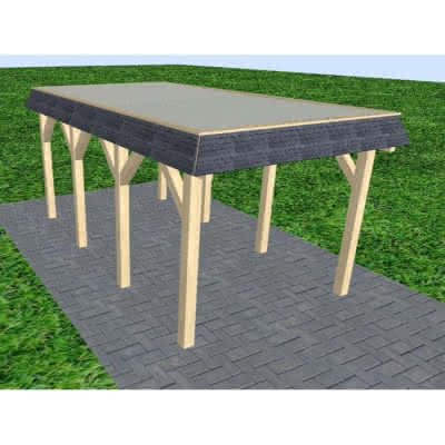 Gettorf KT master 305x556 cm Kurz (556 cm) | Trapez-Profil, tropfhemmend | Fichte KVH natur