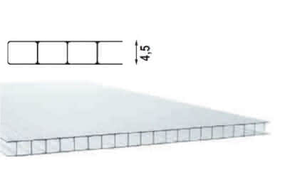 Polycarbonat Stegplatten 4,5 mm klar 1050 mm 