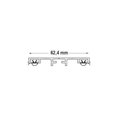 Universalprofil A1-A2 (a/b), 60x12 mm,  für Stegplatten 4-60 mm Stärke 