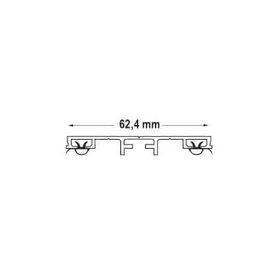 Universalprofil A1 A2, 60x12 mm,  für Stegplatten, 4000 mm 4000 mm