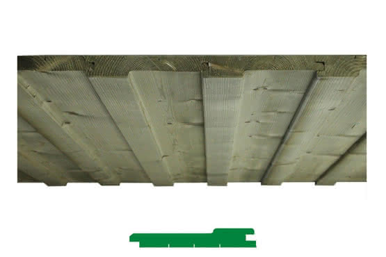 28 x 146 mm Kombideckel-Profil, Fichte kesseldruckimprägniert 