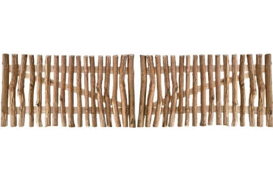 Staketenzaun Altmark, Doppeltor, inkl.Beschlag, 300x80 cm, Haselnuss Doppeltor