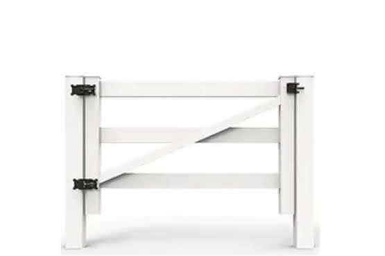 Pforte 1219x1372 mm für Joda® Weidezaun-System 3-Rail aus Kunststoff weiß, ohne Beschlag Pforte