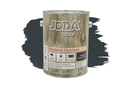 Joda®color Nordische Deckfarbe 2,5 Liter Anthrazit 2,5 Liter | Anthrazit