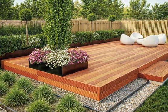 Bangkirai, FSC-zertifiziert (FSC 100%), naturbelassen Anti-Slip-Profil 25x145 mm 