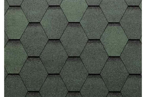 Bitumen-Dachschindeln, Trapez, grün Grün