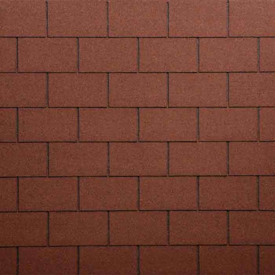 Bitumen-Dachschindeln, Rechteck, rot Rot