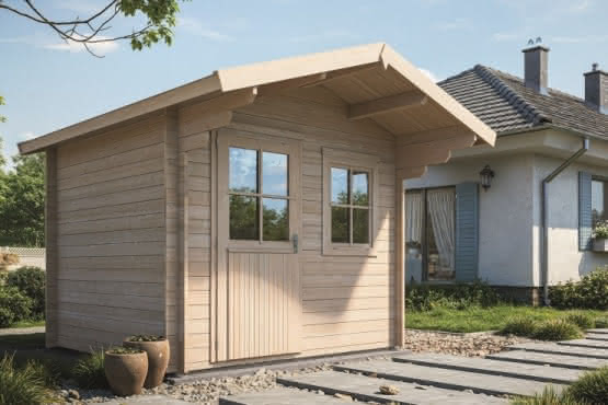 Gartenhaus mit Vordach 