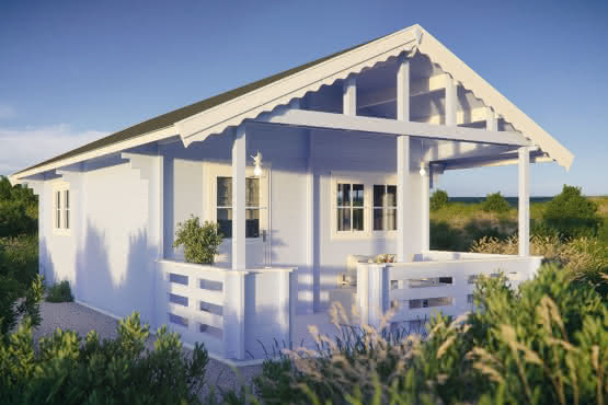 Gartenhaus mit Schlafboden 45 mm