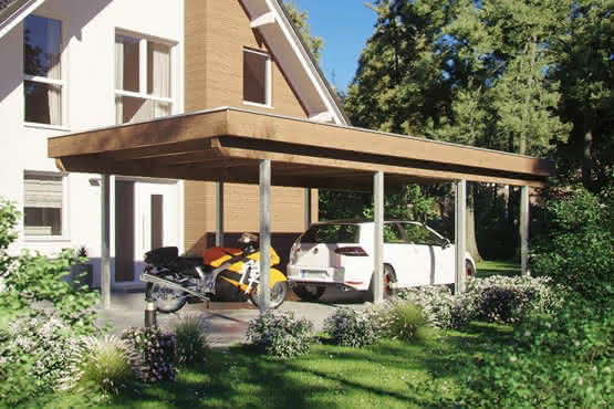 Carport Flensburg | Breite 405 / 395 cm 