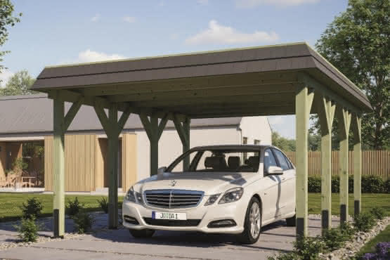 Carport mit Flachdach Glinde | Breite: 405 cm 