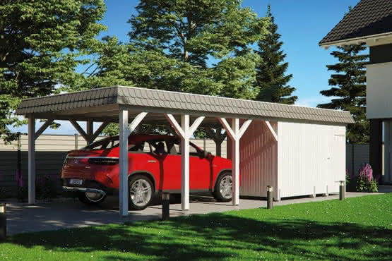 Carport mit Flachdach Glinde | Breite: 405 cm 