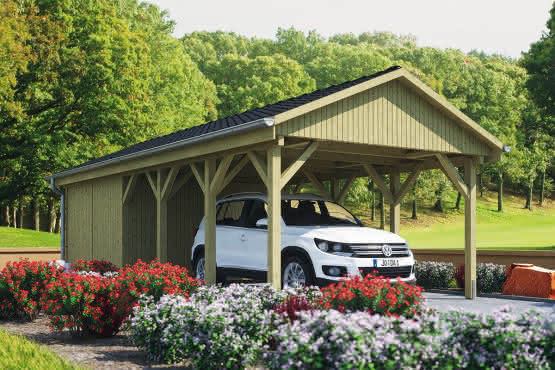 Holzcarport Durchfahrtsbreite 342 Cm Windlastzone 3