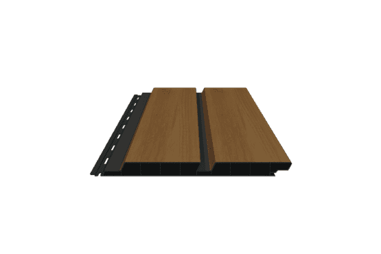 PVC-Fassaden-Doppelprofil mit Schattenfuge, foliert, 17x200x6000 mm desert oak Desert Oak