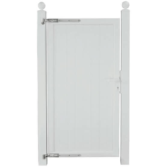 Joda® Easy weiß Sichtschutzzaun Kunststoff Tor ohne Beschlag 90x180 cm gerade, DIN links 90x180 cm Tür li