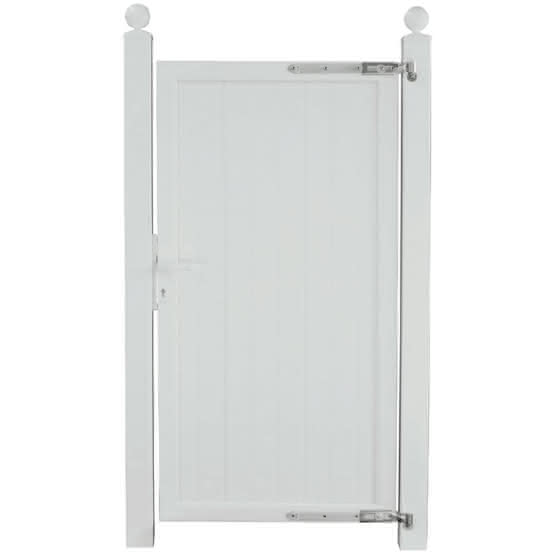 Joda® Easy weiß Sichtschutzzaun Kunststoff Tor ohne Beschlag 90x180 cm gerade, DIN rechts 90x180 cm Tür re