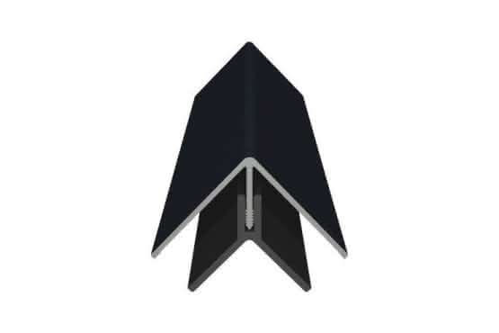 Eck-Profil zweiteilig für PVC-Fassade, foliert, 50x50x6000 mm anthrazitgrau anthrazitgrau