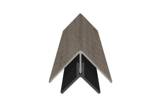 Eck-Profil zweiteilig für PVC-Fassade, foliert, 50x50x6000 mm monument oak monument oak
