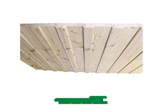 Fassadenverkleidung Europäische Lärche Kombi-Deckelprofil 28 x 146 mm 