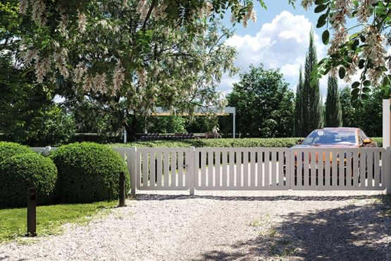 Gartenzaun Föhr Nadelholz weiß grundiert, Pforte 100 x 80 cm Pforte