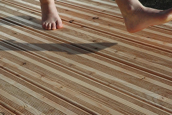 Terrassenholz Lärche naturbelassen französiches Profil 24x138 mm 5 m 5,00 m