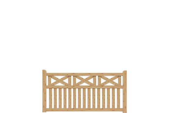 Gartenzaun Usedom Lärche naturbelassen Zaunelement 200x100/94 cm 200 x 100/94 cm | Lärche natur