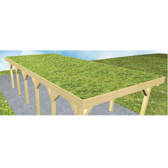 Gründachbausatz für Carports Borkum | L (lang)