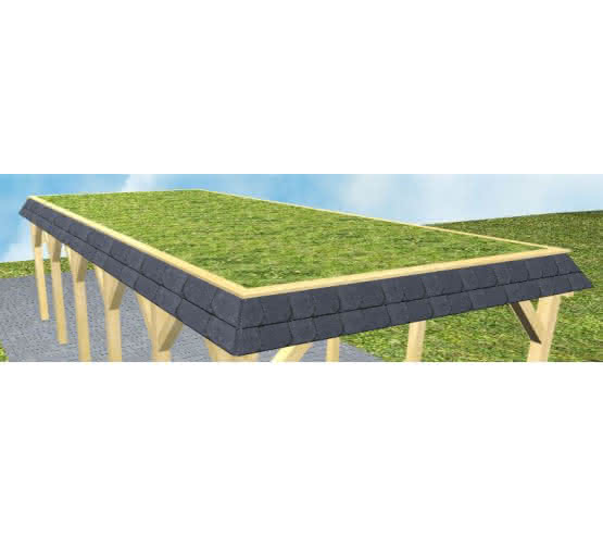 Gründachbausatz für Carports Glinde | L (lang)