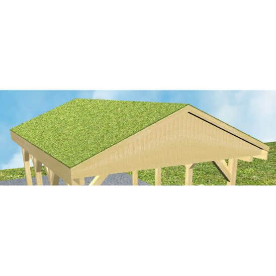 Gründachbausatz für Carports Wismar | K (kurz)
