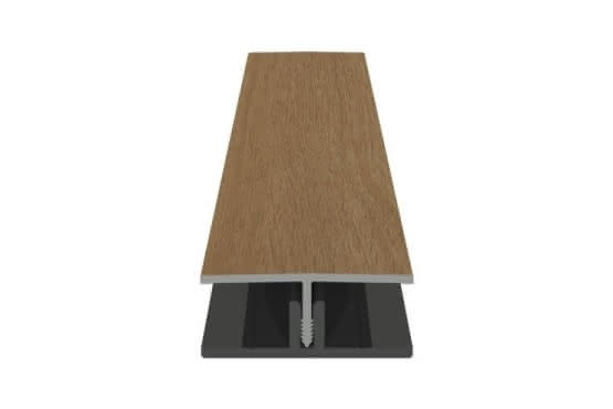 H-Profil zweiteilig für PVC-Fassade, foliert, 22x50x6000 mm coriander oak coriander oak