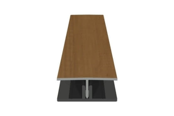 H-Profil zweiteilig für PVC-Fassade, foliert, 22x50x6000 mm desert oak desert oak
