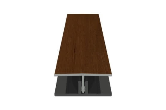 H-Profil zweiteilig für PVC-Fassade, foliert, 22x50x6000 mm honey oak honey oak