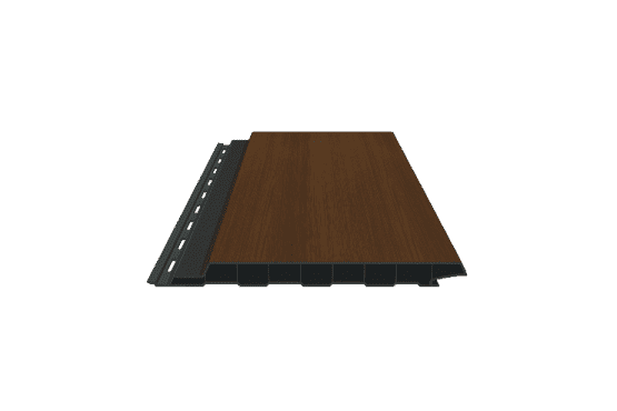 PVC-Fassaden-Einfachprofil mit Schattenfuge, foliert, 17x180x6000 mm honey oak Honey Oak