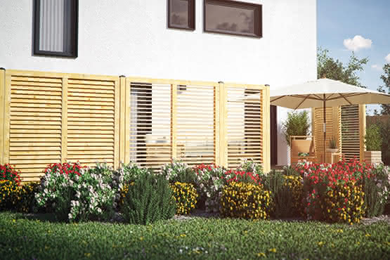 Sichtschutz Limone 180x180 cm Lärche/Douglasie naturbelassen ca. 180 x 180 cm | Lärche/Douglasie