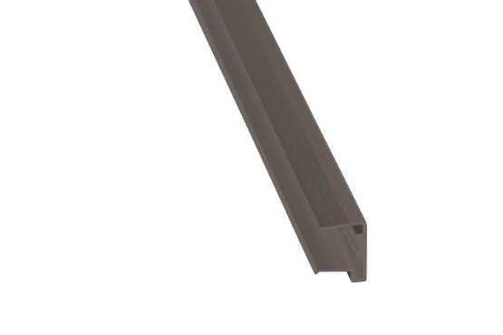 Alu-U-Profil-Kantenschutz universell für 16 mm Plattenstärke anthrazit | 980 mm