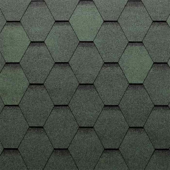 Bitumen-Dachschindeln, Trapez, grün Grün