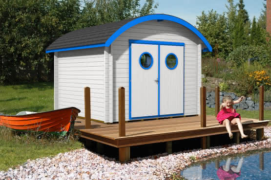 Gartenhaus mit Tonnendach 300 x 300 cm | 45 mm