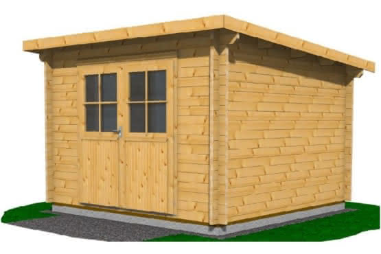 Blockbohlenhaus 308 x 308 cm | 28 mm