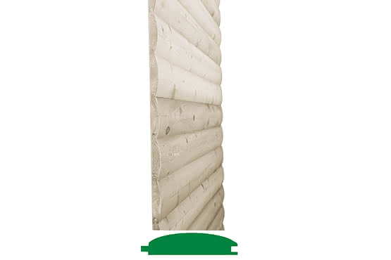 Blockhausprofil 19,5 x 96 mm Fichte unbehandelt 