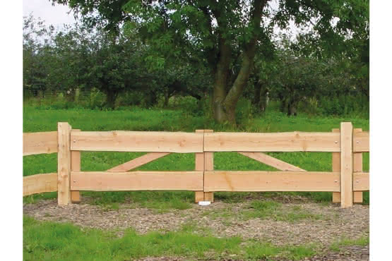 24 mm Bonanza-Zaun Doppeltore sägerau 