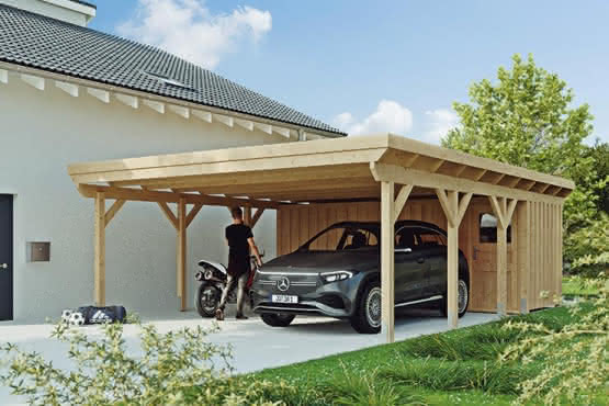 City Carport 4, Größe 600 x 750 cm, ohne Geräteraum City Carport 4