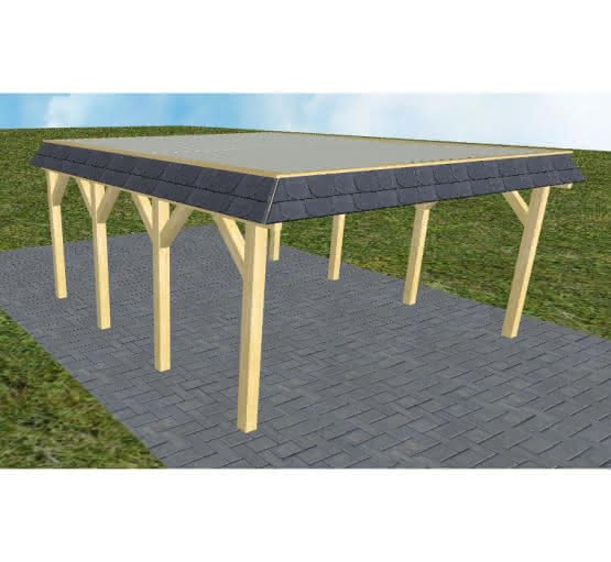 Glücksburg KT classic 505x556 cm Kurz (556 cm) | Trapez-Profil, tropfhemmend | Kiefer KDI